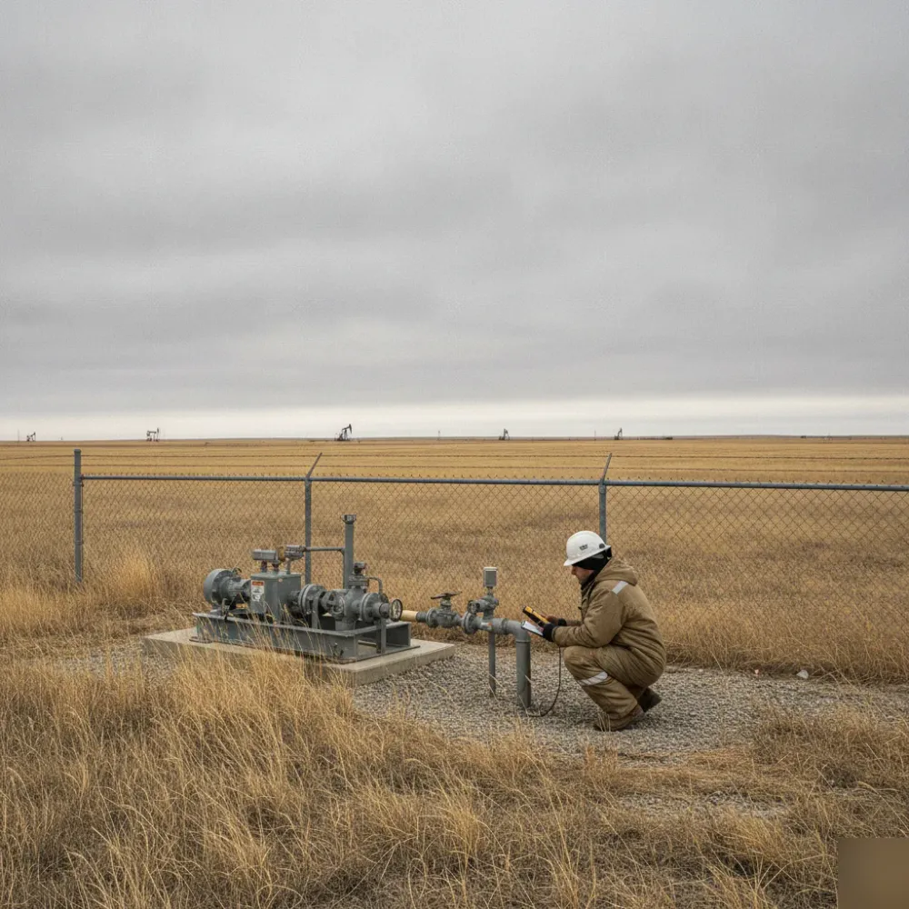 Partial scan of a small compressor skid near Calgary, not full facility